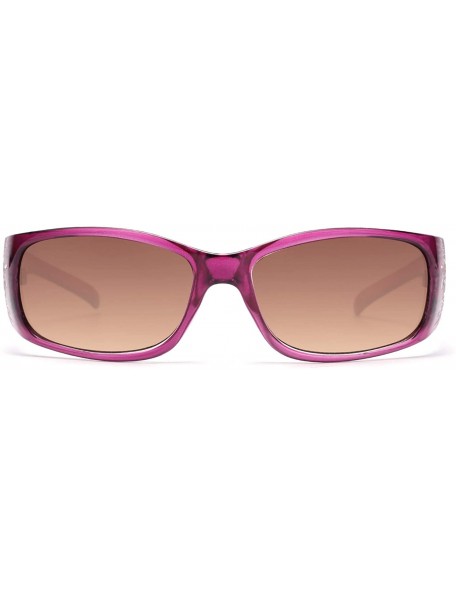 Rectangular design Women Floral Print Flower Sunglasses Lsx311 - Purple - CY11JDZLNDN $19.42