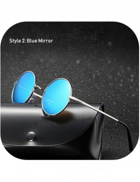 Oval Retro Vintage Round Polarized Sunglasses Men Women Sun Glasses Metal Frame Black Lens Eyewear Driving - CV197Y754R3 $15.17