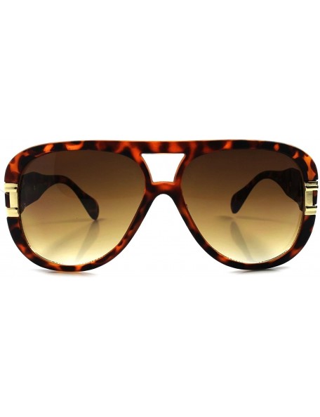 Oversized Vintage Retro Style Hip Hop Mens Womens Soft Matte Oversized Sunglasses - Matte Tortoise - C218932I685 $15.44