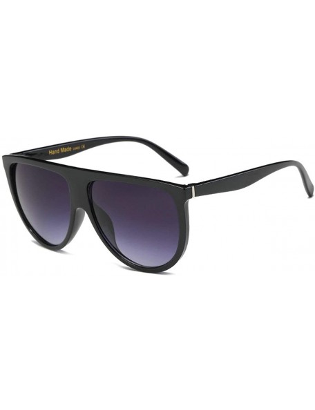 Goggle Women Retro Big Frame Sunglasses Fashion Brand Design Men Goggle UV400 - Black - C918RHTTG5U $12.78