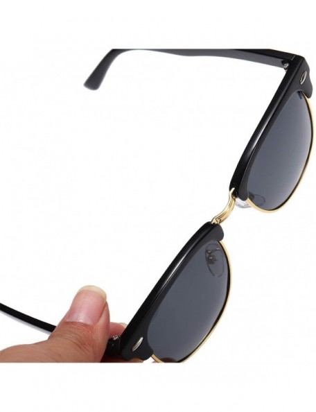 Square Sunglasses Polarized Antiglare Anti ultraviolet Travelling - Blue - C218WNUKQ7L $25.27