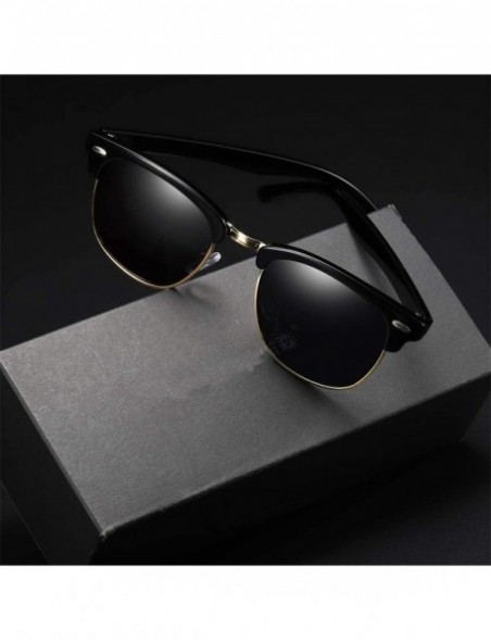 Square Sunglasses Polarized Antiglare Anti ultraviolet Travelling - Blue - C218WNUKQ7L $25.27