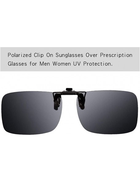 Oval Polarized Clip-on Flip up Metal Clip Sunglasses Unbreakable Driving Fishing Cycling (Grey-big) - CC18CMRNEX4 $10.74