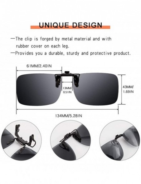 Oval Polarized Clip-on Flip up Metal Clip Sunglasses Unbreakable Driving Fishing Cycling (Grey-big) - CC18CMRNEX4 $10.74