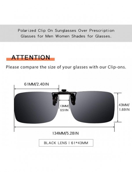 Oval Polarized Clip-on Flip up Metal Clip Sunglasses Unbreakable Driving Fishing Cycling (Grey-big) - CC18CMRNEX4 $10.74