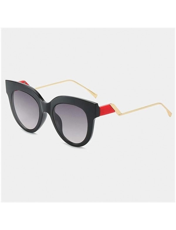 Round Sunshade Trendy Round Oversized Women Sunglasses Luxury Brand Personality Unique Design Of Mirror Legs - CE199QCQT3O $1...