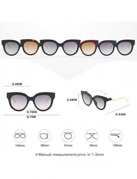 Round Sunshade Trendy Round Oversized Women Sunglasses Luxury Brand Personality Unique Design Of Mirror Legs - CE199QCQT3O $1...