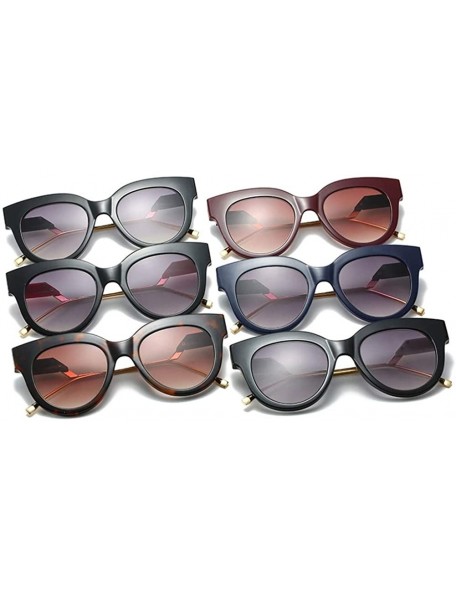 Round Sunshade Trendy Round Oversized Women Sunglasses Luxury Brand Personality Unique Design Of Mirror Legs - CE199QCQT3O $1...