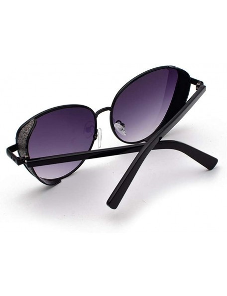 Oval Polarized Protection Sunglasses Cat Eye Sunglass - Purple - CQ1902SMZHS $11.28