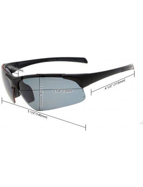 Rectangular TR90 Unbreakable Sports Half-Rimless Bifocal Sunglasses Baseball Running Fishing Driving Golf Softball Hiking - C...