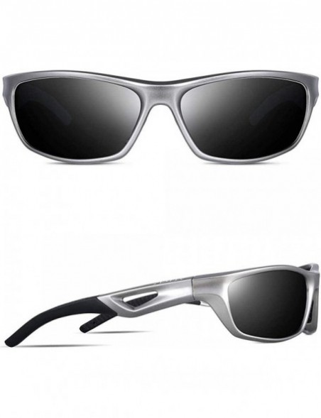 Sport Men's sunglasses polarized sports driving golf running ultra-light frame-Degree - C7198NCXW55 $22.20