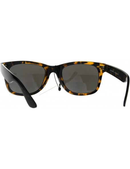 Square Bifocal Magnified Lens Sunglasses Trendy Square Horn Rim Mirrored Lens - Tortoise - C0189XGZXZQ $8.31