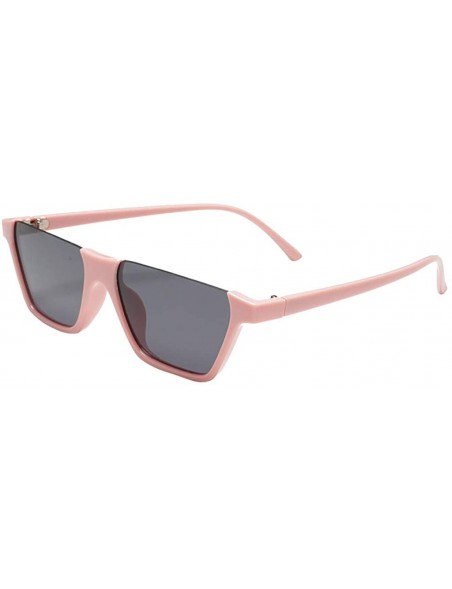 Aviator Women Men Sunglasses Retro Eyewear Fashion Large Frame Radiation Protection Sunglasses - Pink - CV18TQXLZ5M $6.67