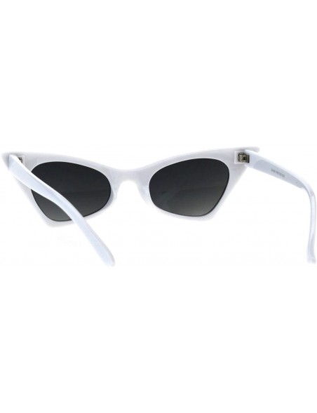 Rectangular Womens Retro Fashion Sunglasses Rectangular Cateye Frame UV 400 - White - C518GLSKH3K $11.33