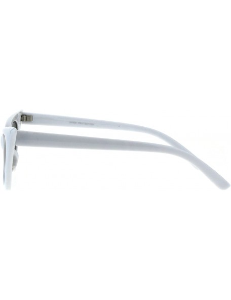 Rectangular Womens Retro Fashion Sunglasses Rectangular Cateye Frame UV 400 - White - C518GLSKH3K $11.33