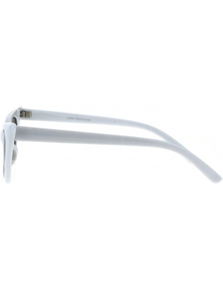 Rectangular Womens Retro Fashion Sunglasses Rectangular Cateye Frame UV 400 - White - C518GLSKH3K $11.33