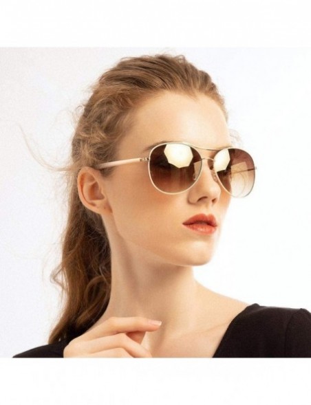 Aviator Luxury Brand Design Ultralight Polarized Sunglasses Women 2019 Men Brown - Ice Pink - C418YZUQ647 $9.18