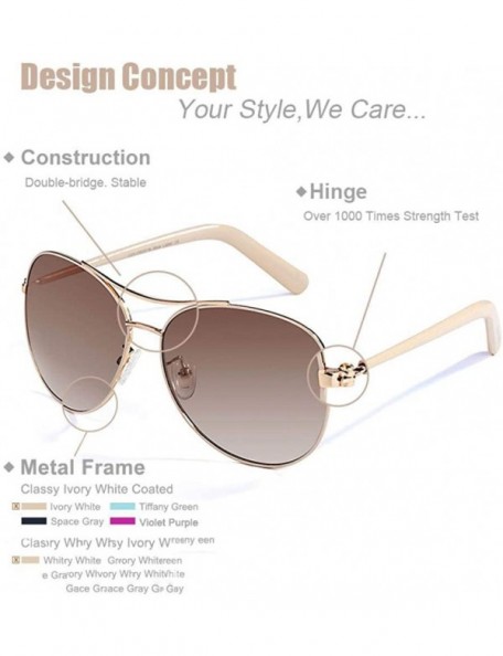 Aviator Luxury Brand Design Ultralight Polarized Sunglasses Women 2019 Men Brown - Ice Pink - C418YZUQ647 $9.18