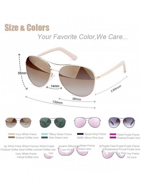 Aviator Luxury Brand Design Ultralight Polarized Sunglasses Women 2019 Men Brown - Ice Pink - C418YZUQ647 $9.18