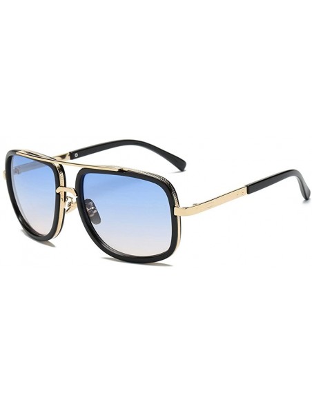 Rectangular Sunglasses for Men Women Vintage Sunglasses Retro Oversized Glasses Eyewear Rectangular - D - CF18QMZSUQI $8.26