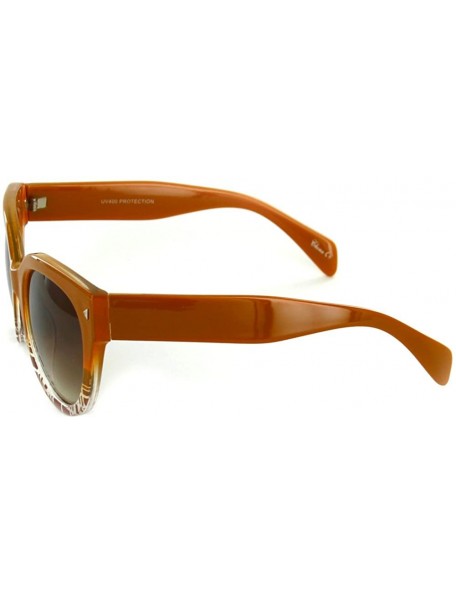 Wayfarer Edgewater" Wayfarer Cateye Sunglasses with Patterned Frames for Stylish Women - Carmel W/ Amber Lens - C211XU82801 $...