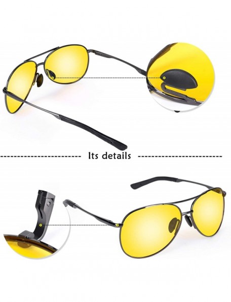 Aviator Driving Polarized Sunglasses Anti Glare - Night B1 - C718A47R29W $22.67