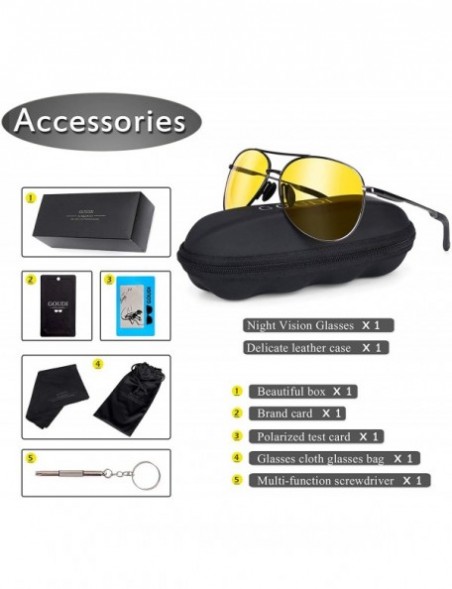 Aviator Driving Polarized Sunglasses Anti Glare - Night B1 - C718A47R29W $22.67