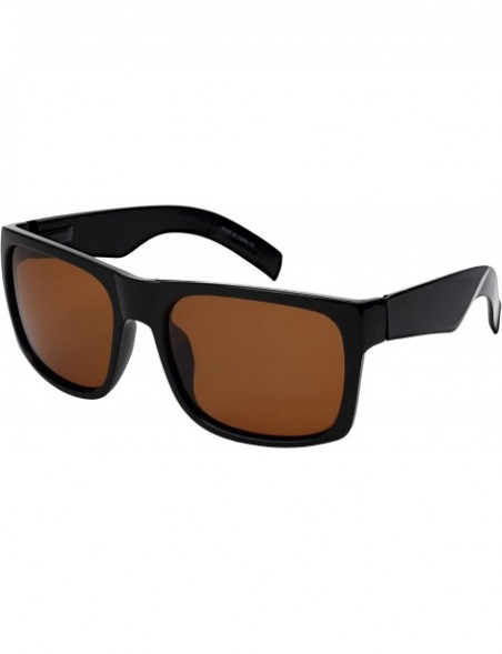 Extra Large Retro Square Rectangular Wide Frame Polized Sunglasses with ...