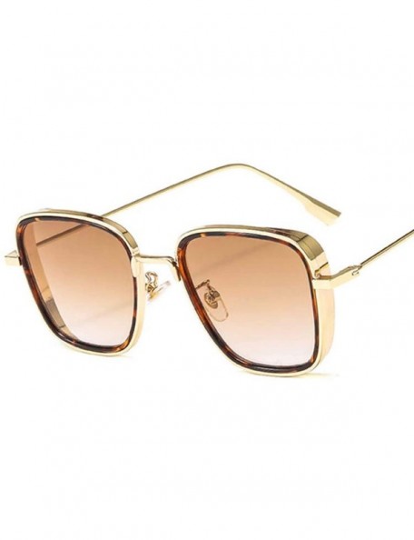 Square Luxury Kabir Singh India Movie Sunglasses Men Women Square Gold Frame Cool Shades Red Sun Glasses Male Female - CX198Z...