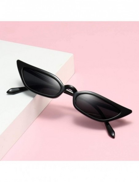 Sport Small Cat Eye Sunglasses Retro Vintage Tiny Cateye Sunglasses for women - Leopard +Black - CC198UUCIXM $14.41