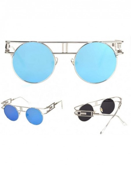 Round Round Sunglasses Men Women Fashion Glasses Retro Frame Vintage Sunglasses - C6 - CC18WWMKWY7 $37.27