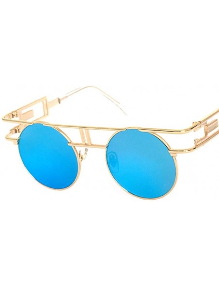 Round Round Sunglasses Men Women Fashion Glasses Retro Frame Vintage Sunglasses - C6 - CC18WWMKWY7 $37.27