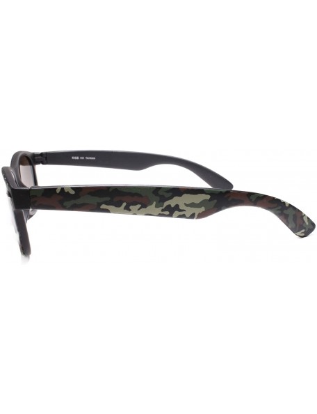 Rectangular Camo Outdoor Fishing Hunting Camouflage Horn Rimmed Rectangle Mens Sunglasses - Camouflage - CD18UK3ZCM8 $14.87