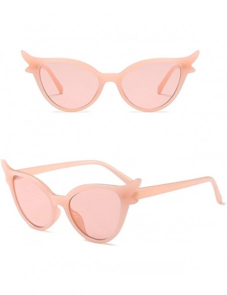 Wayfarer Ladies Sunglasses Women Cat Eye Designer for Holiday Driving Travel UV400 - Pink - CU18G82AQOA $8.80