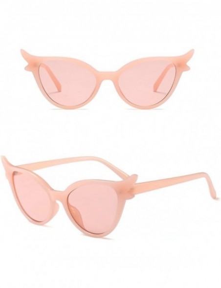 Wayfarer Ladies Sunglasses Women Cat Eye Designer for Holiday Driving Travel UV400 - Pink - CU18G82AQOA $8.80