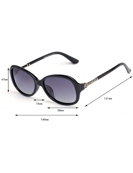 Aviator Small body sunglasses HD polarized sunglasses. Female 2019 new polarized sunglasses ladies - C - CM18SILCNXG $45.92