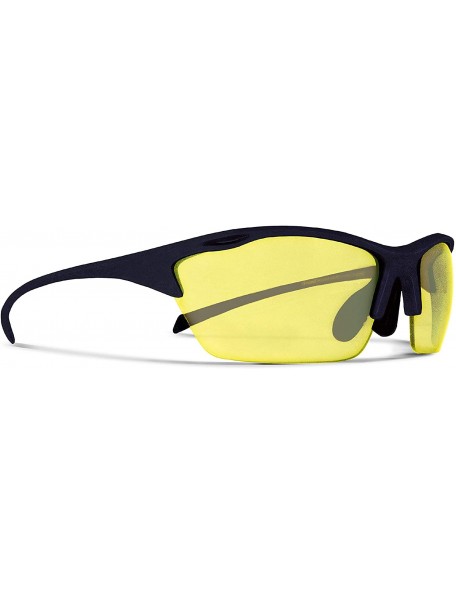 Sport Alpha Navy Blue Running Sunglasses with ZEISS P2140 Yellow Tri-flection Lenses - C018KN5KAX0 $13.62