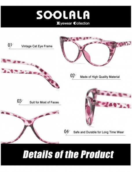 Cat Eye 3-Pair Value Pack Fashion Designer Cat Eye Reading Glasses for Womens - White + Floral + Purple Tortoise - CP18EX2K68...