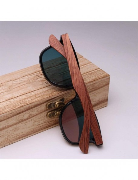 Rimless Wood Rimless Polarized Men's Sunglasses Square Frame Sun Glasses Women Sun Glasses - Blue Bubinga Wood - CY194O3LU8N ...