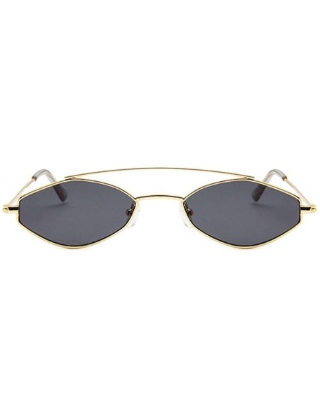 Cat Eye Women Cat Eye Sunglasses Cute Sexy Summer Retro Small Frame Black Red Cateye Sun Glasses - Goldbrown - CU198XW9KCH $8.52