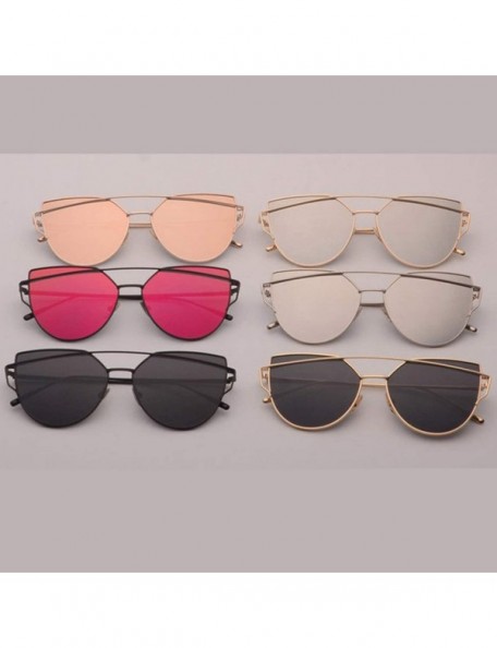 Cat Eye Pink Vintage Mirror Female Women Cat Eye Sunglasses Er Ladies Sun Glasses Oculos Feminino - C7 - CY198AH7MLO $27.30