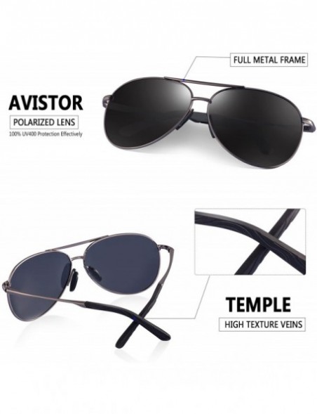 Round Polarized Aviator Sunglasses for Men - Metal Frame Sports UV 400 Protection Mens Women Sunglasses 2261 - C418CIL9NC3 $1...