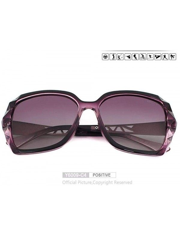 Aviator Oversized Sunglasses Women Luxury Brand Design Elegant Polarized Y6009 C1 BOX - Y6009 C4 Box - CE18XDWX4WI $19.10