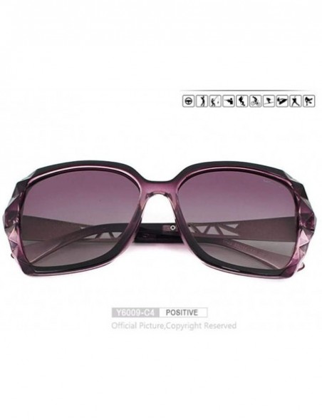 Aviator Oversized Sunglasses Women Luxury Brand Design Elegant Polarized Y6009 C1 BOX - Y6009 C4 Box - CE18XDWX4WI $19.10