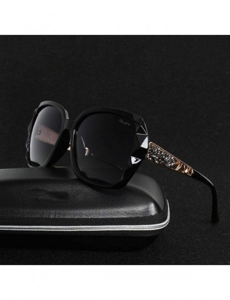 Aviator Oversized Sunglasses Women Luxury Brand Design Elegant Polarized Y6009 C1 BOX - Y6009 C4 Box - CE18XDWX4WI $19.10