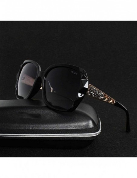 Aviator Oversized Sunglasses Women Luxury Brand Design Elegant Polarized Y6009 C1 BOX - Y6009 C4 Box - CE18XDWX4WI $19.10