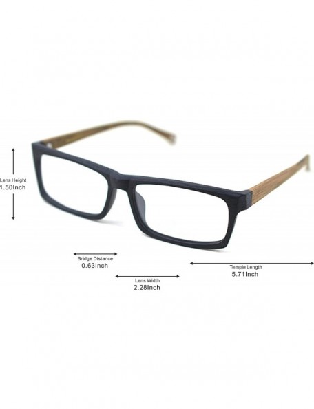 Square Simple Suqare Frame Unisex Glasses Frame8005 - Black-brown - C718LCRTXDQ $28.64