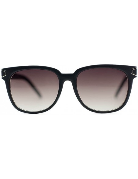 Wayfarer Unisex Wayfarer Wood Print Metal Accent Sunglasses - Dark Cherry Frame - CM12LHJ9JFL $12.87