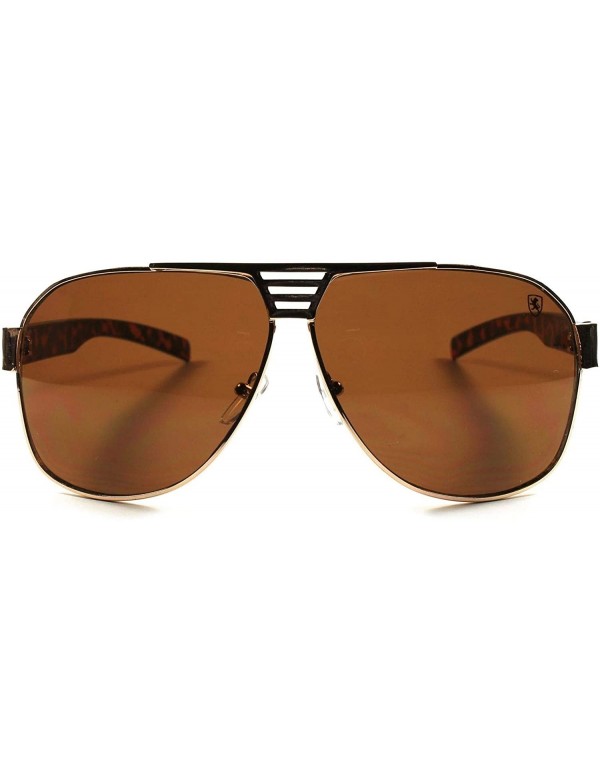 Oversized Classic Air Force Style Oversized Vintage Retro Mens Womens Sunglasses - Tortoise - CK18X6YMC96 $8.57