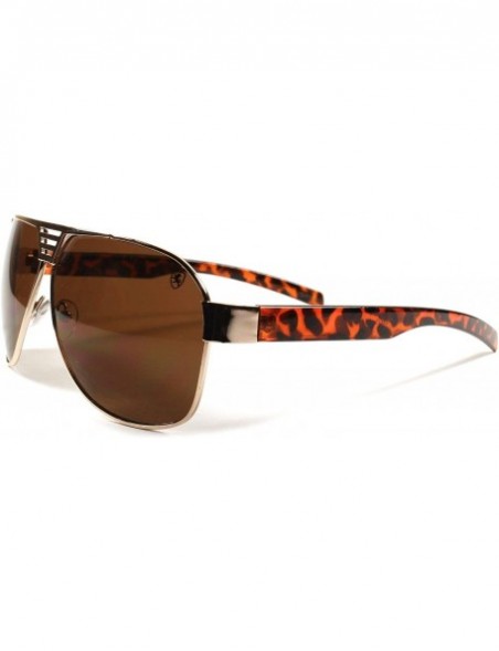 Oversized Classic Air Force Style Oversized Vintage Retro Mens Womens Sunglasses - Tortoise - CK18X6YMC96 $8.57